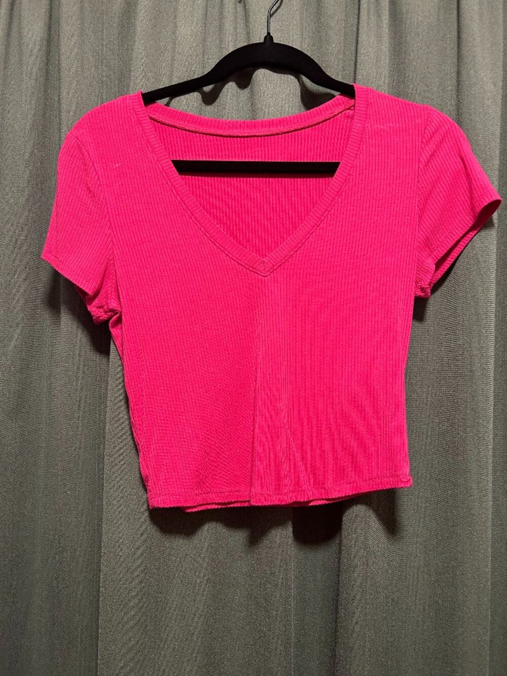 Pink HM V-Neck Crop Top